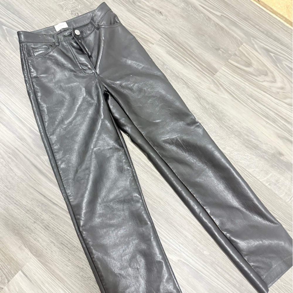 Wilfred Black Faux Leather Pants
